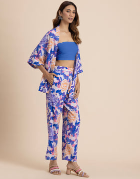 2 Pcs Summer Casuals Co-Ord Set  For Women