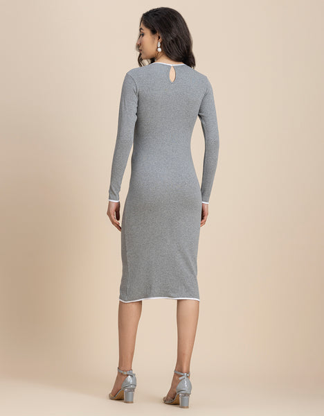 Long Sleeves Maxi Length Bodycon Dress M Long Sleeves Maxi Length Bodycon Dress M
