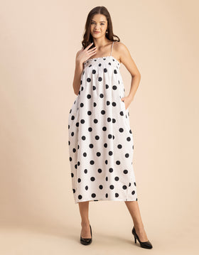 Boho Printed Cotton A-Line Dress - Bohemian Fashion