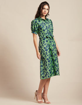 Button Down Midi Shirt Dress