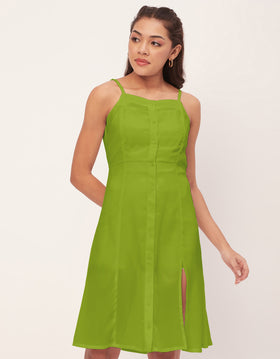 Buttoned Dress, Spaghetti Strap