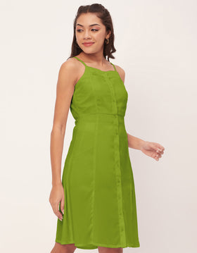 Buttoned Dress, Spaghetti Strap