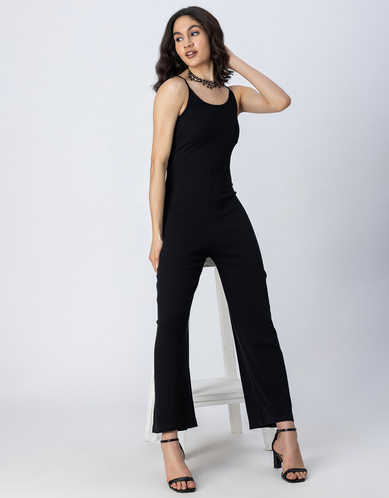 Knitted Wide Leg Jumpsuit For Women
