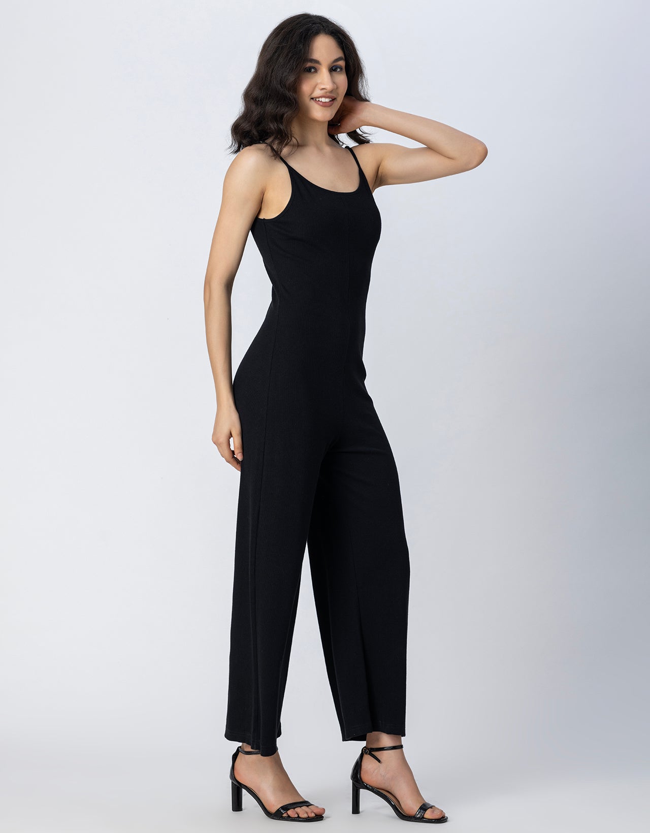 Knitted Wide Leg Jumpsuit For Women