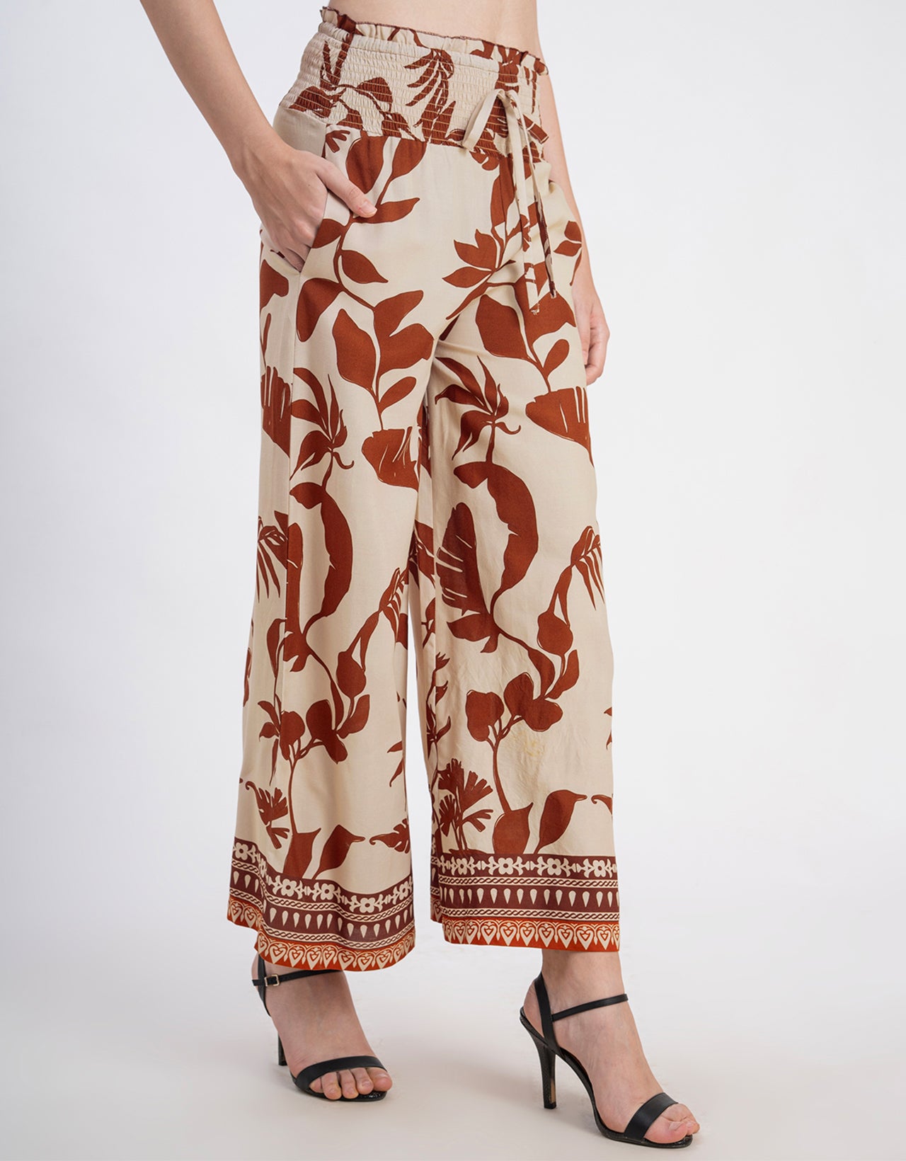 Loose Fit Printed Rayon Women's Stylish Palazzo