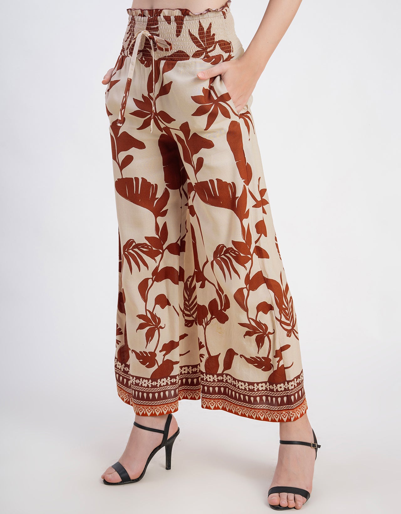 Loose Fit Printed Rayon Women's Stylish Palazzo