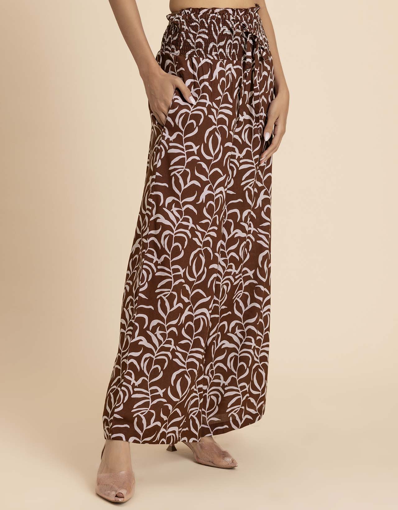 Loose Fit Printed Rayon Women's Stylish Palazzo