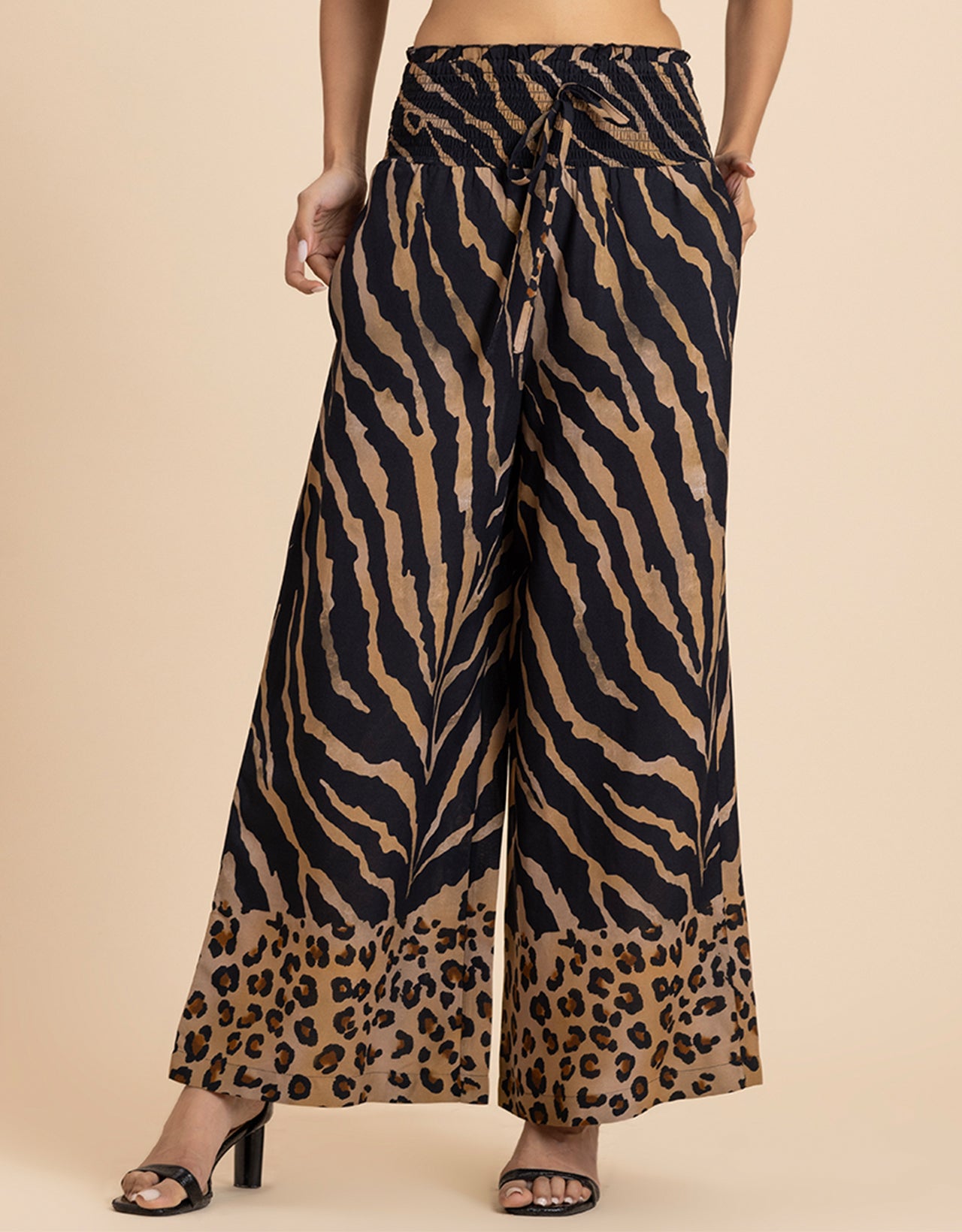 Loose Fit Printed Rayon Women's Stylish Palazzo