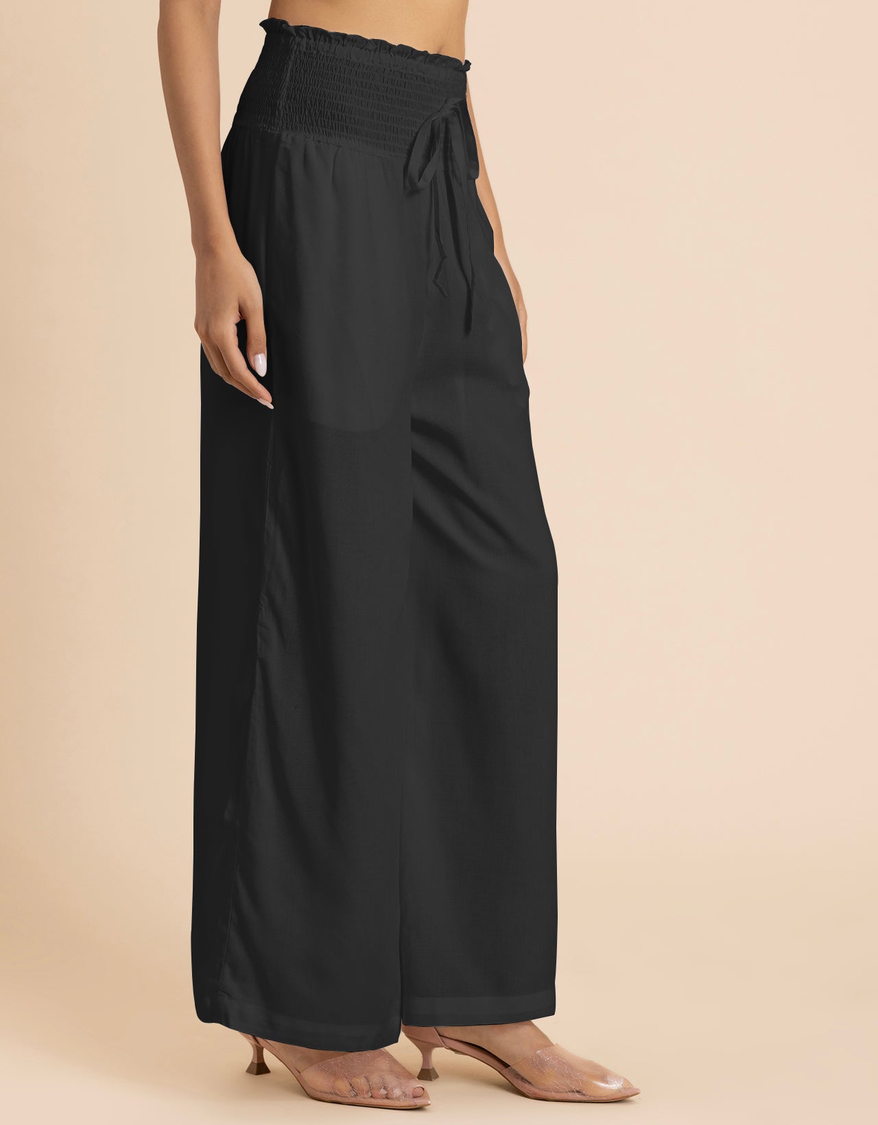 Loose Fit Solid Rayon Women's Stylish Palazzo