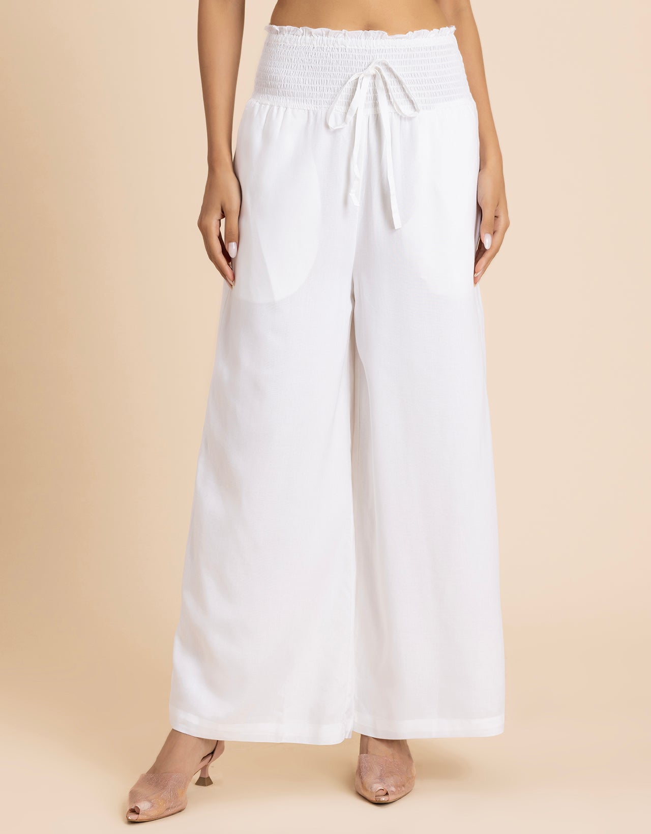 Loose Fit Solid Rayon Women's Stylish Palazzo