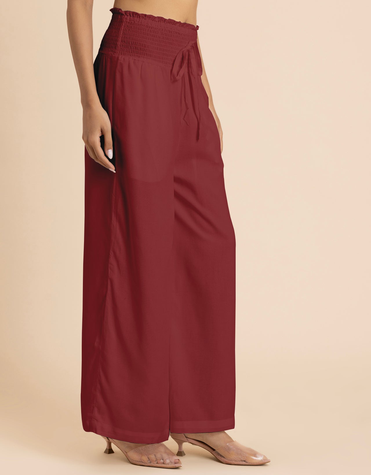 Loose Fit Solid Rayon Women's Stylish Palazzo