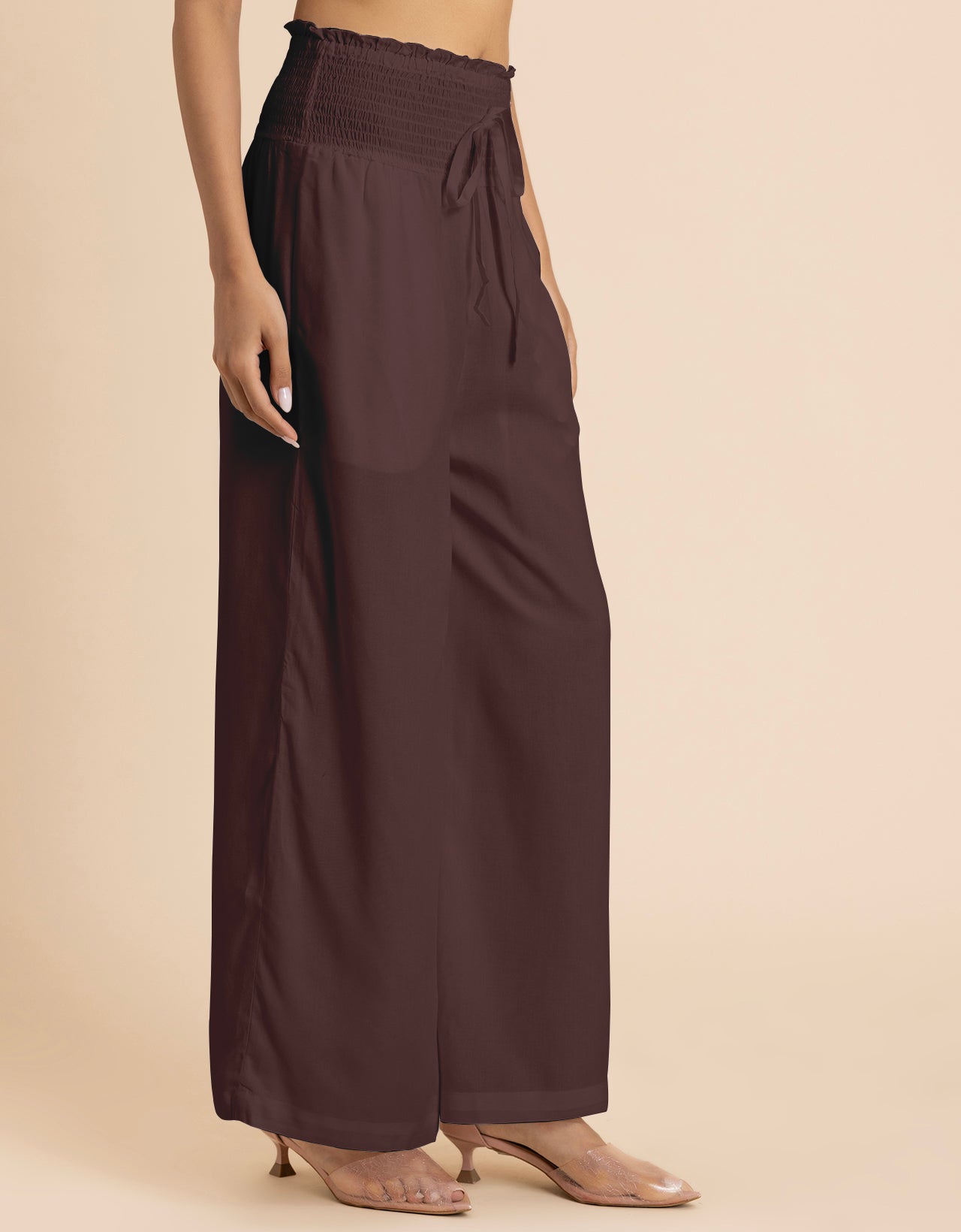 Loose Fit Solid Rayon Women's Stylish Palazzo