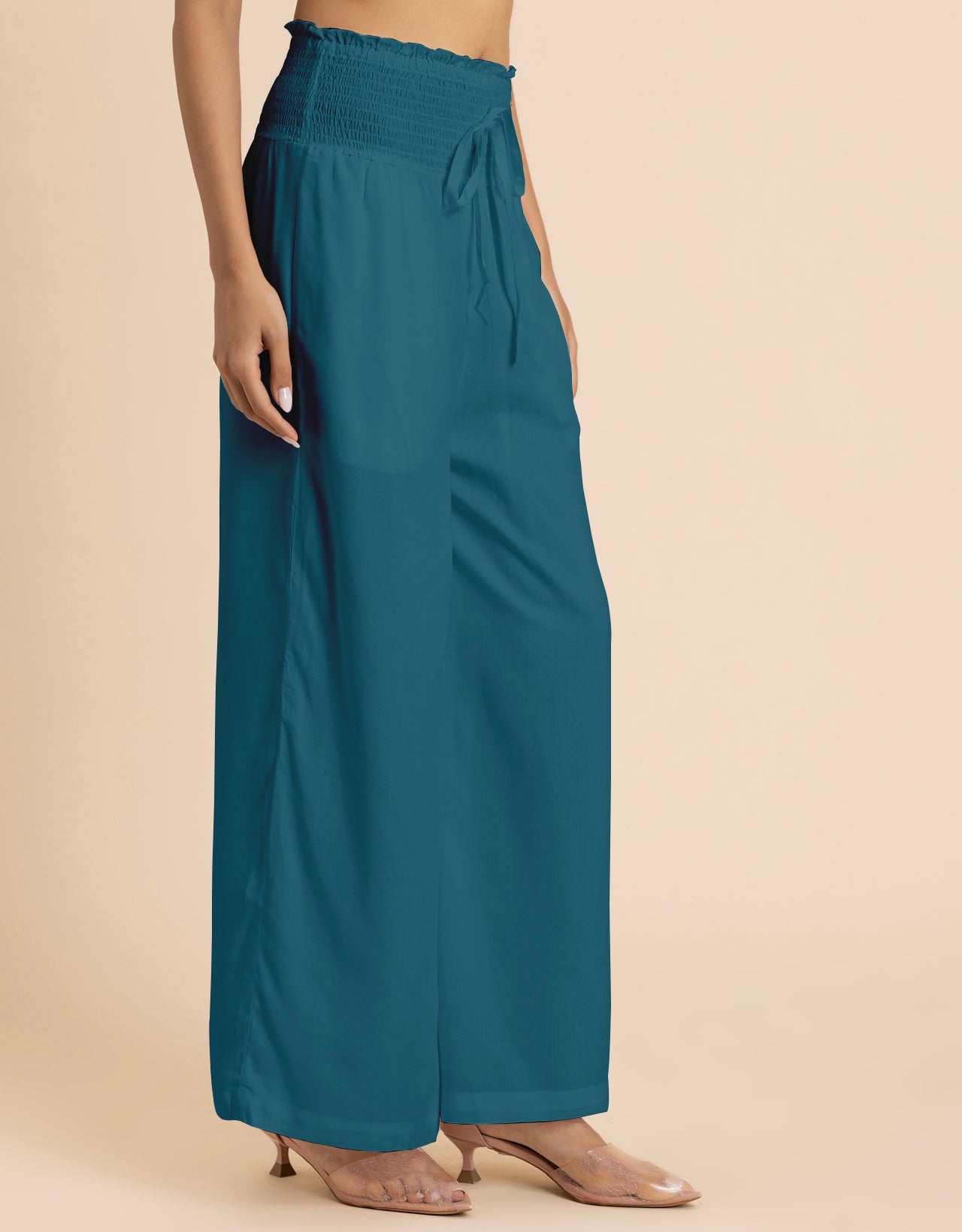 Loose Fit Solid Rayon Women's Stylish Palazzo