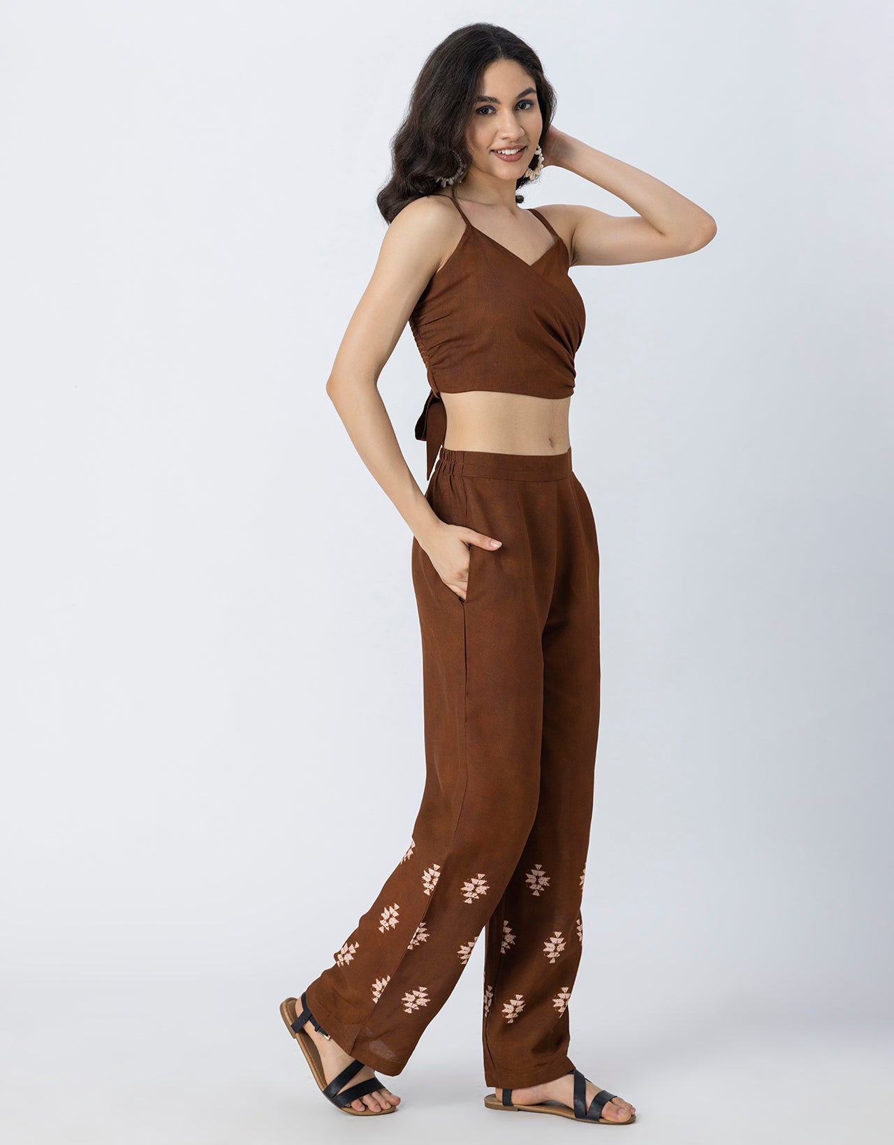 Printed 2 Pcs Summer Cord Set For Women