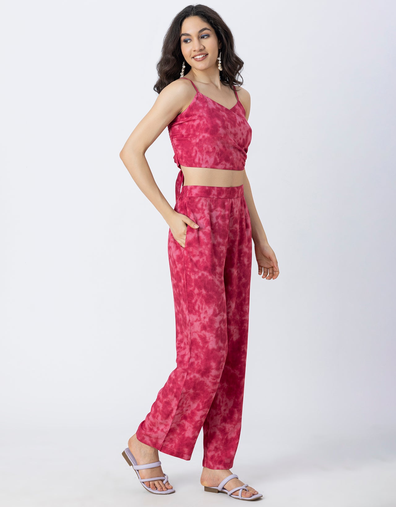 Printed 2 Pcs Summer Cord Set For Women