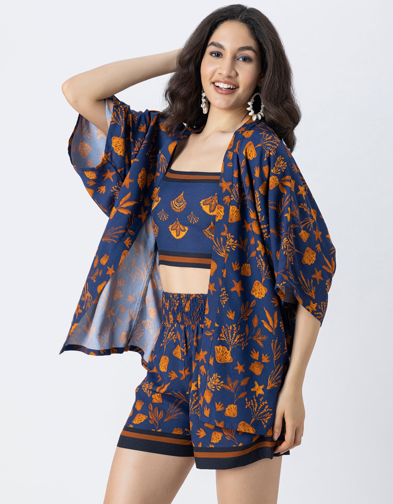 Women Printed 3 Piece Vacation Cord Set