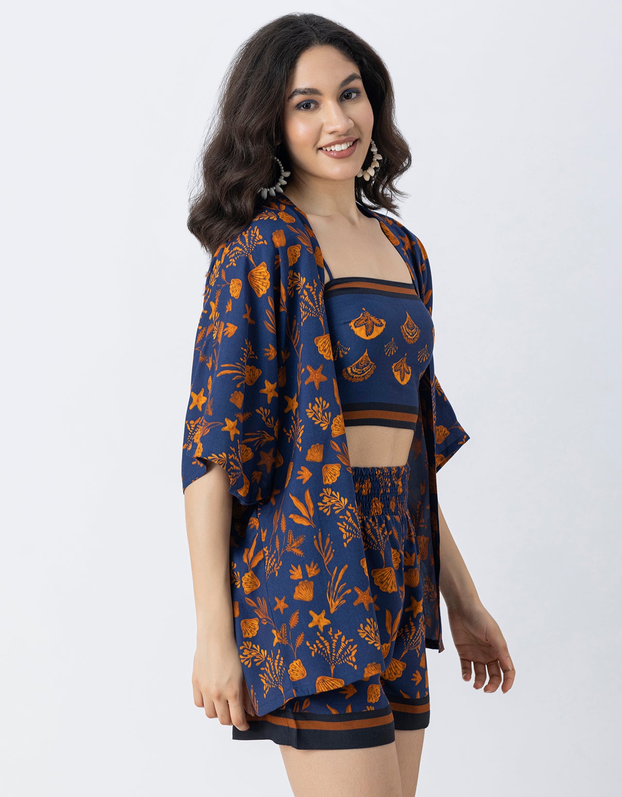 Women Printed 3 Piece Vacation Cord Set