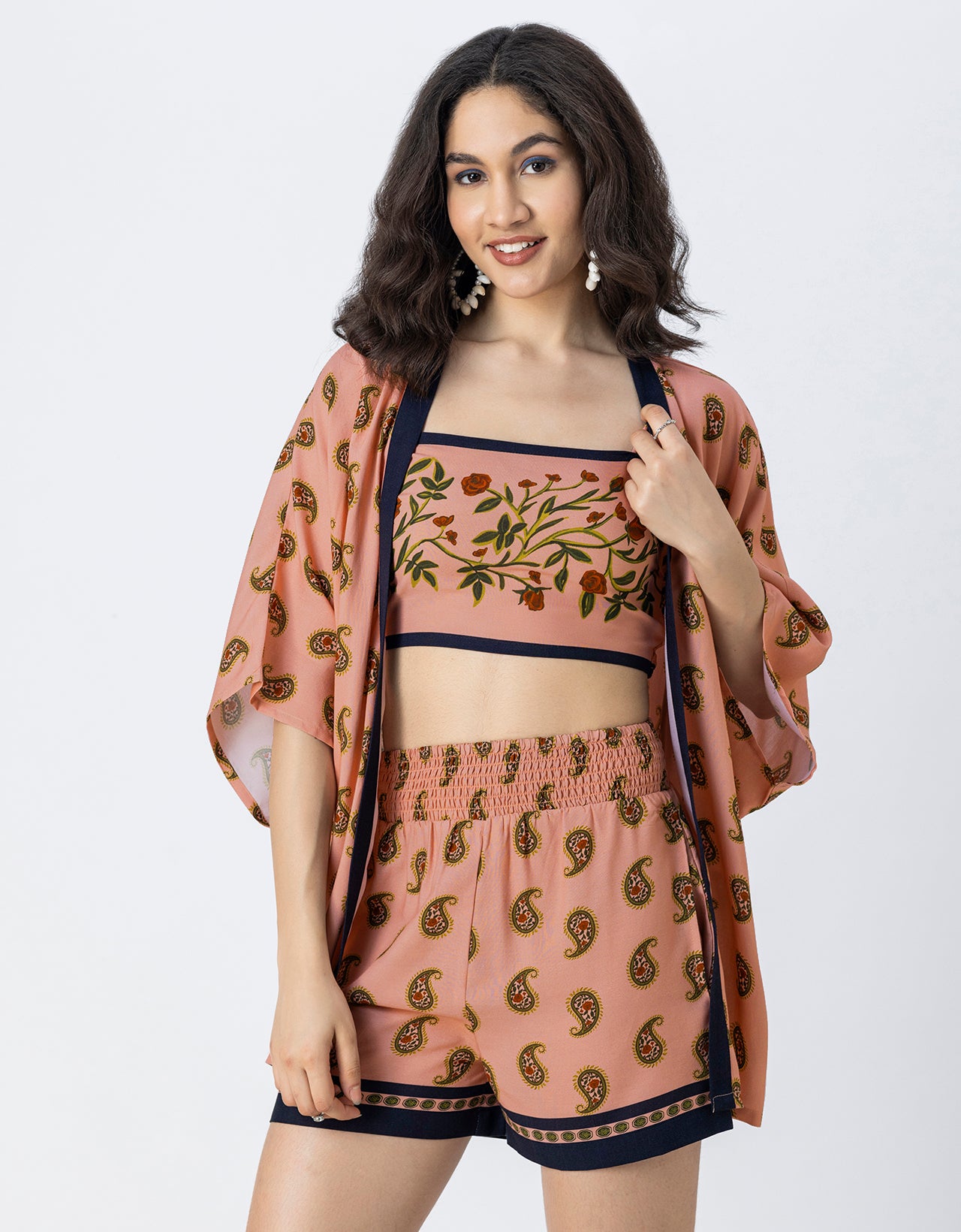 Women Printed 3 Piece Vacation Cord Set