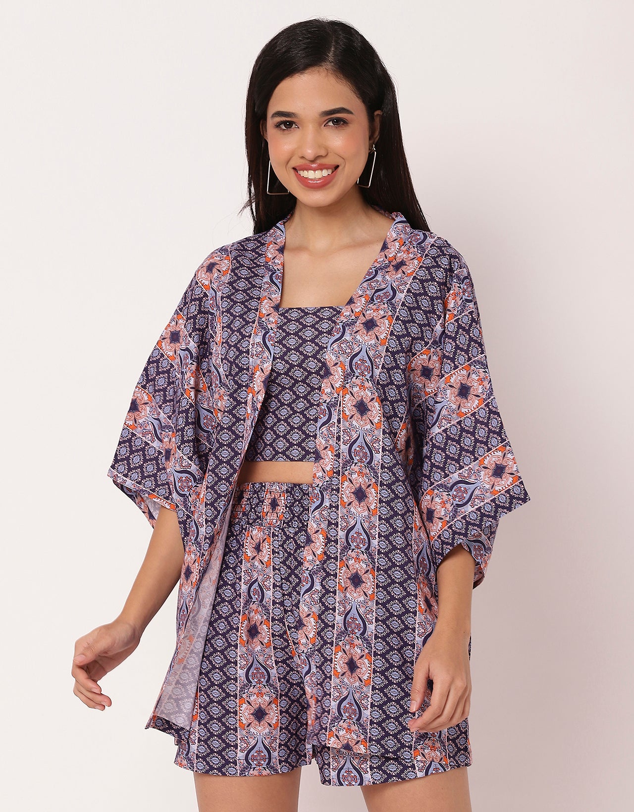 Women Printed 3 Piece Vacation Cord Set