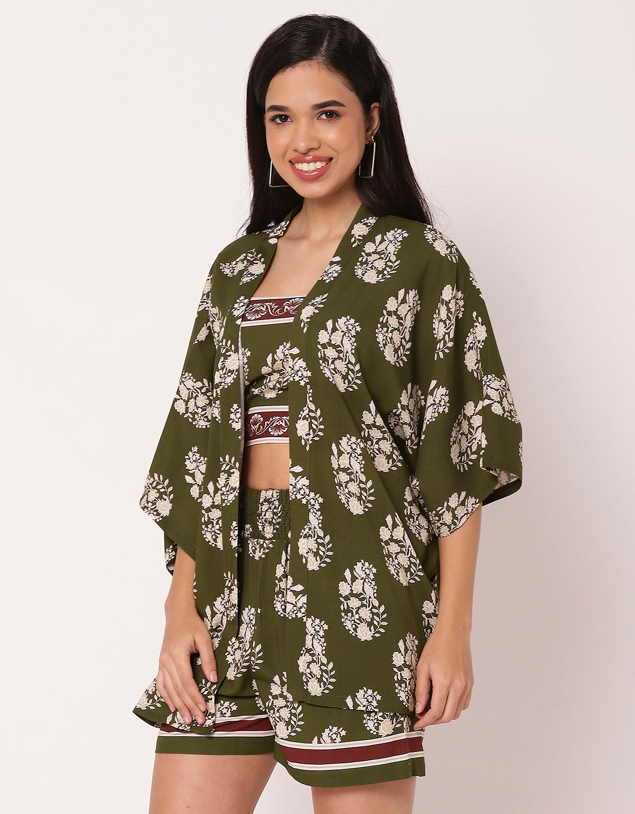 Women Printed 3 Piece Vacation Cord Set