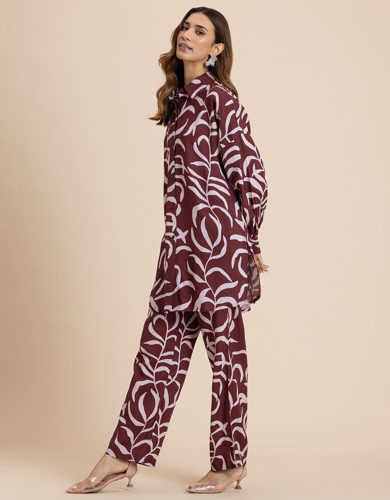 Printed 2 Pcs Loose Fit Viscose Co-Ord Set