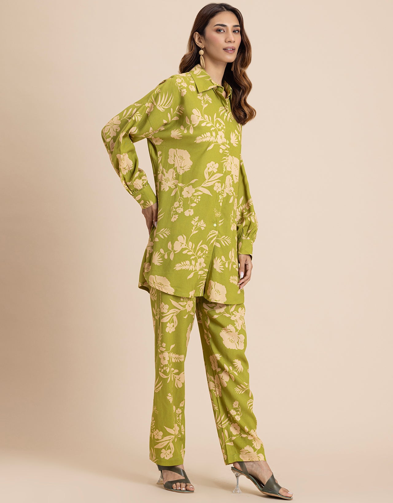 Printed 2 Pcs Loose Fit Viscose Co-Ord Set