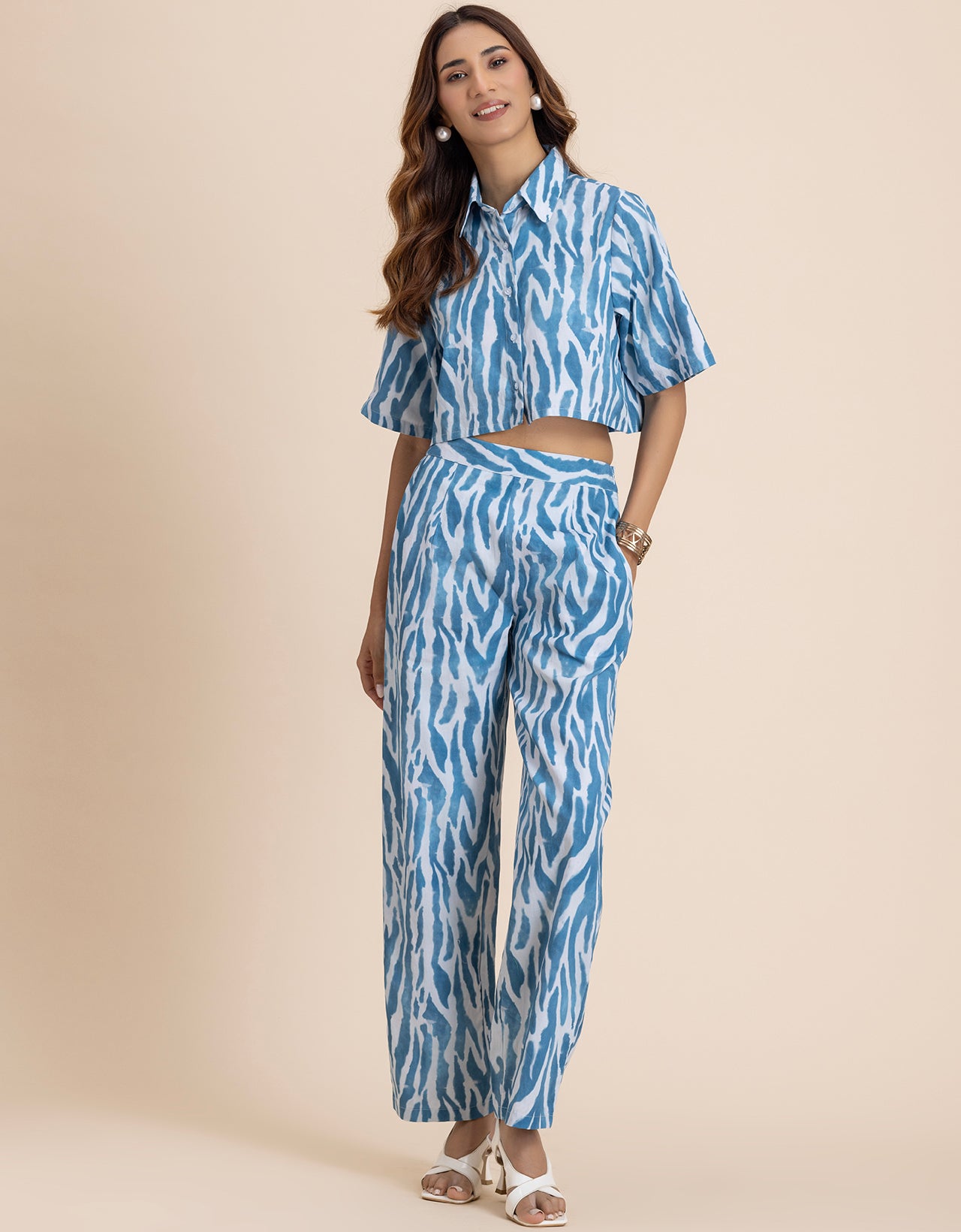 Printed 2 Pcs Cotton Co-Ord Set For Women