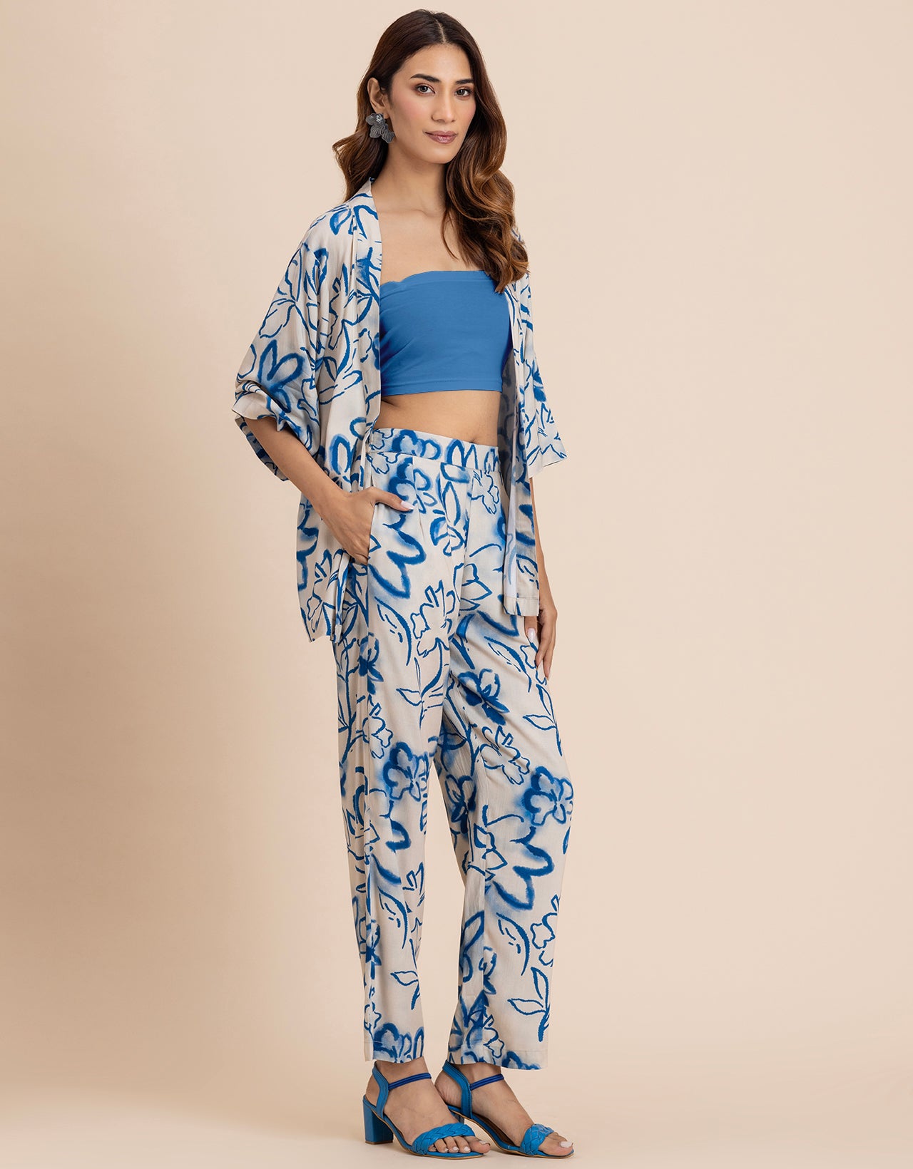 2 Pcs Summer Casuals Co-Ord Set  For Women