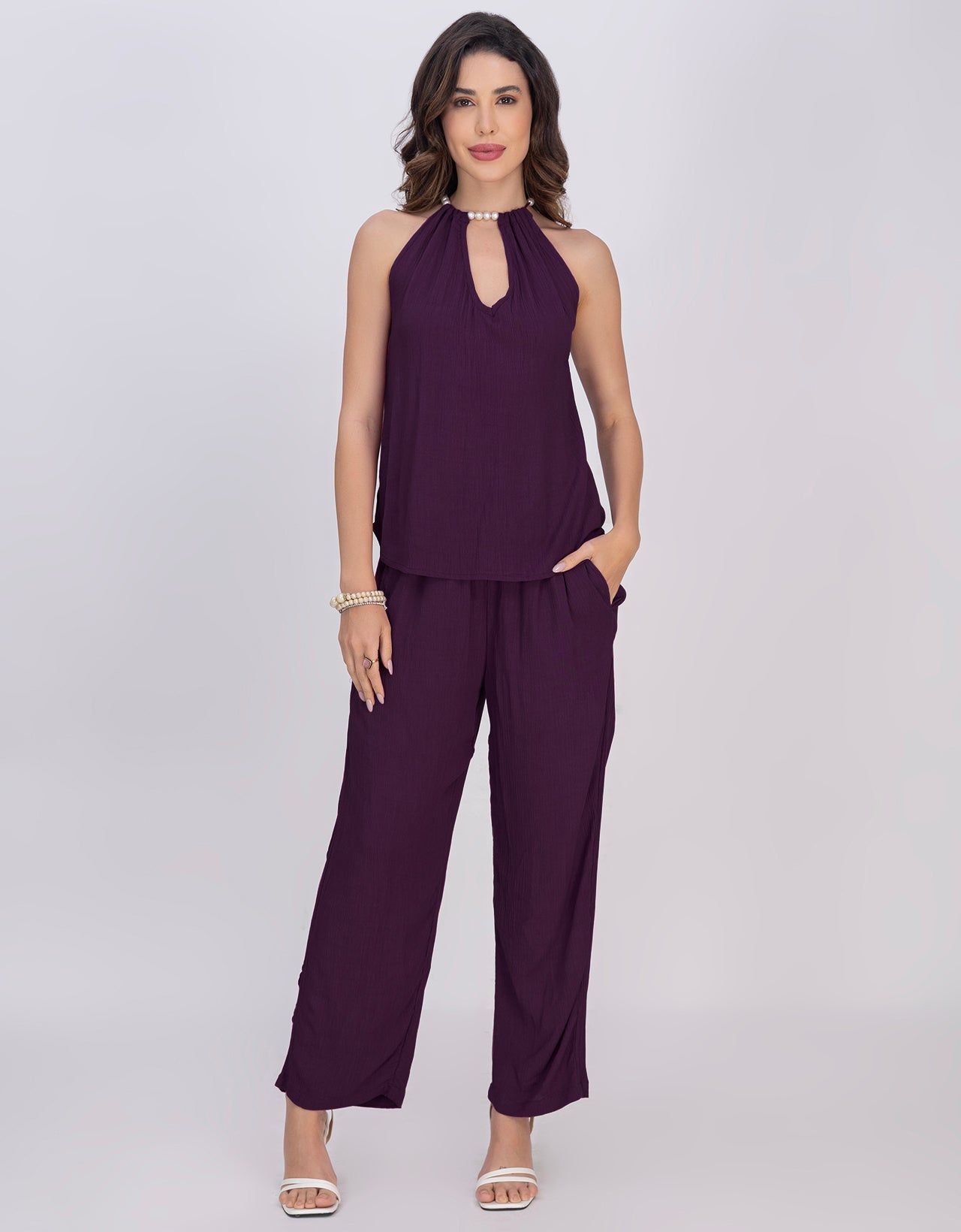 Moomaya Women's 2 Piece Co-Ord Set With Pockets Summer Outfit