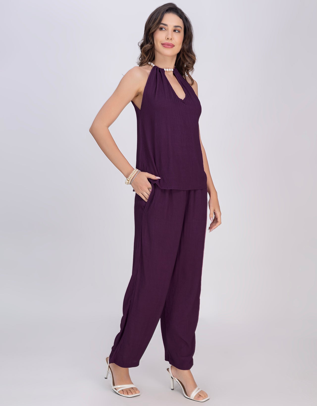 Moomaya Women's 2 Piece Co-Ord Set With Pockets Summer Outfit