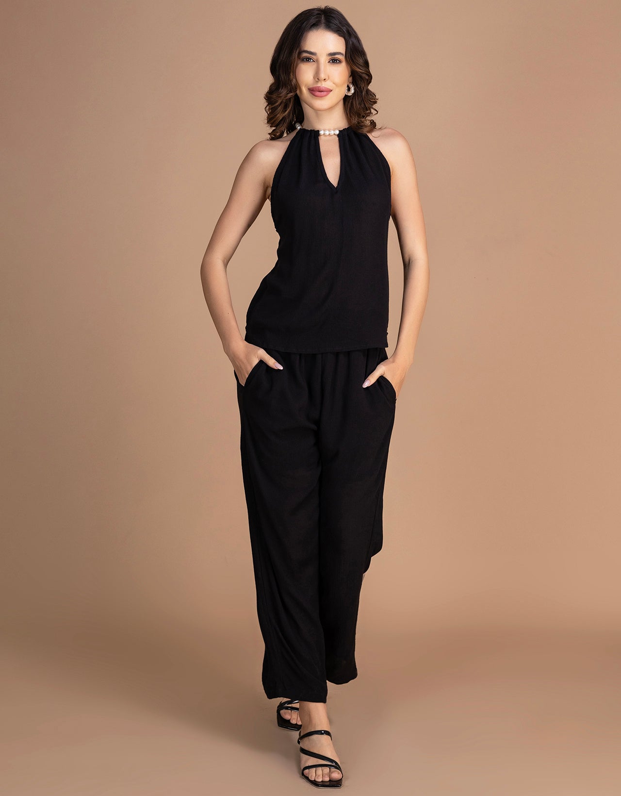 Moomaya Women's 2 Piece Co-Ord Set With Pockets Summer Outfit