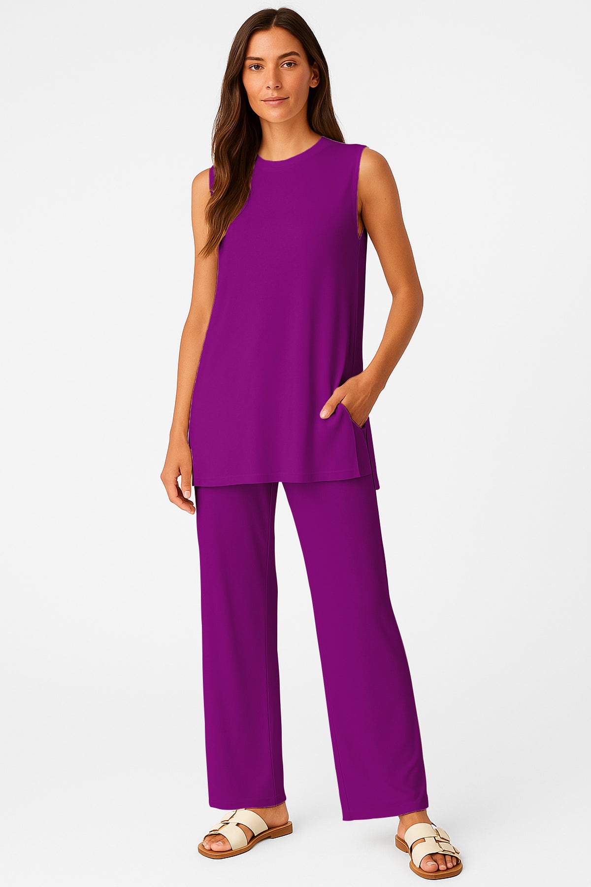 Moomaya Women's Viscose Jersey 2 Piece Lounge Set