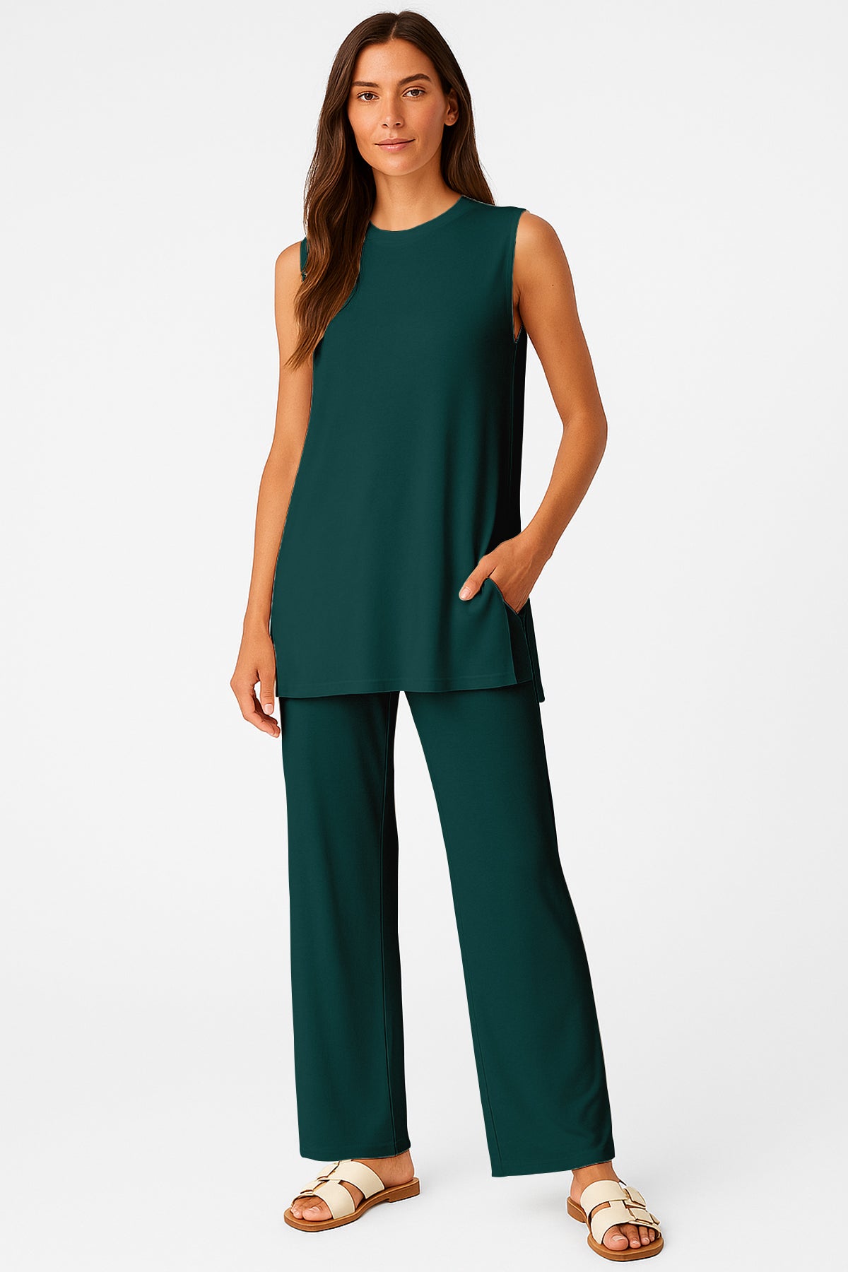 Moomaya Women's Viscose Jersey 2 Piece Lounge Set