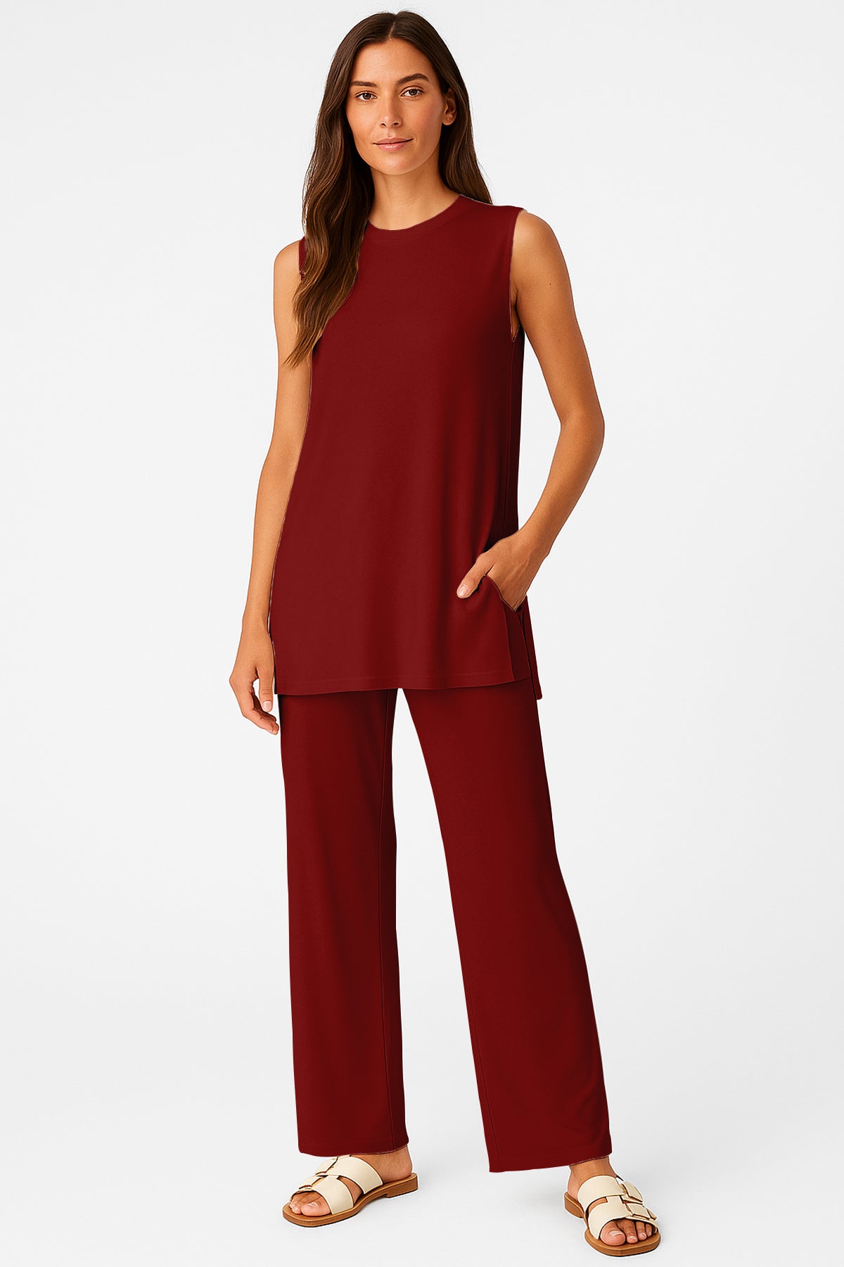 Moomaya Women's Viscose Jersey 2 Piece Lounge Set