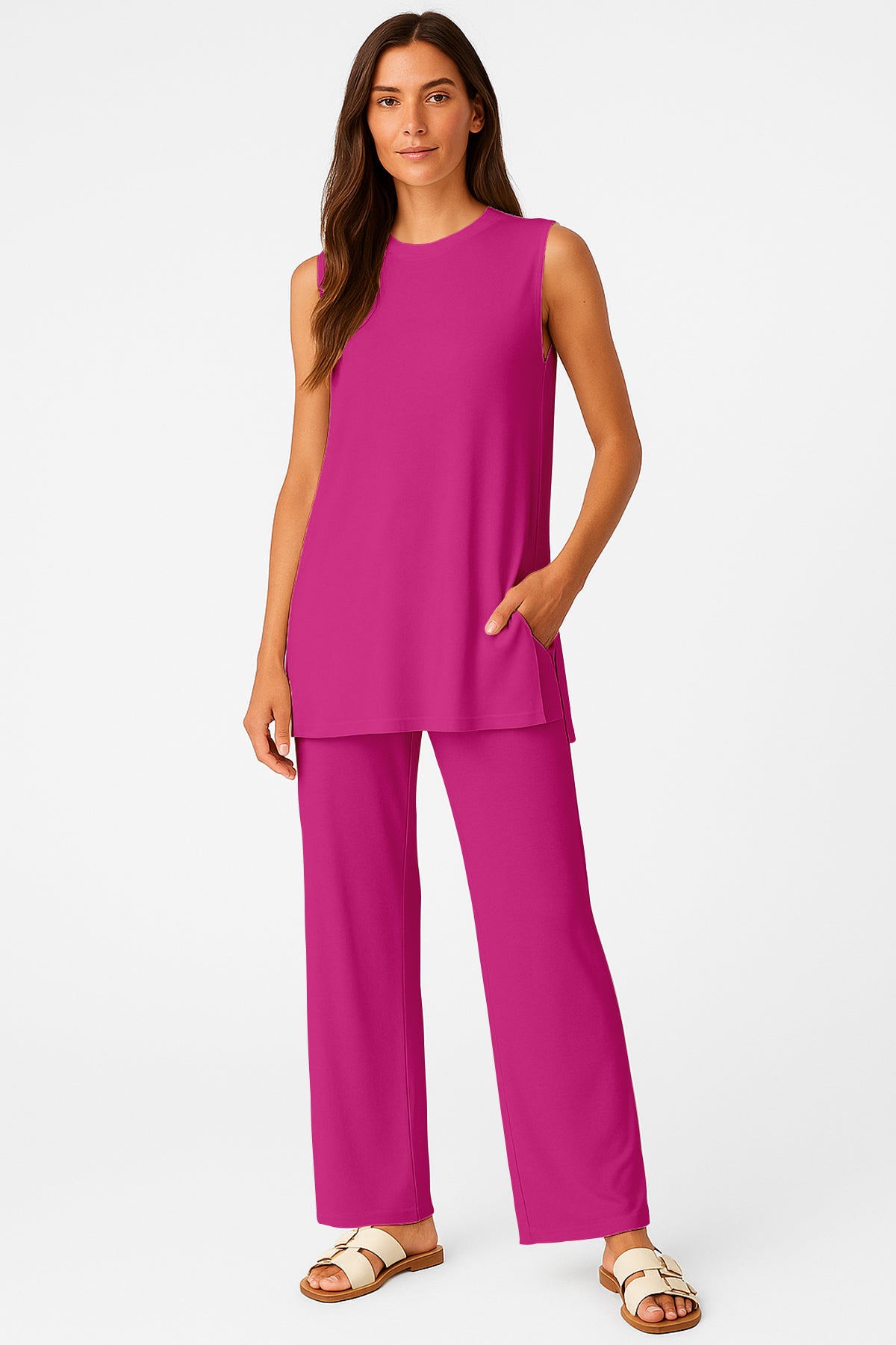 Moomaya Women's Viscose Jersey 2 Piece Lounge Set