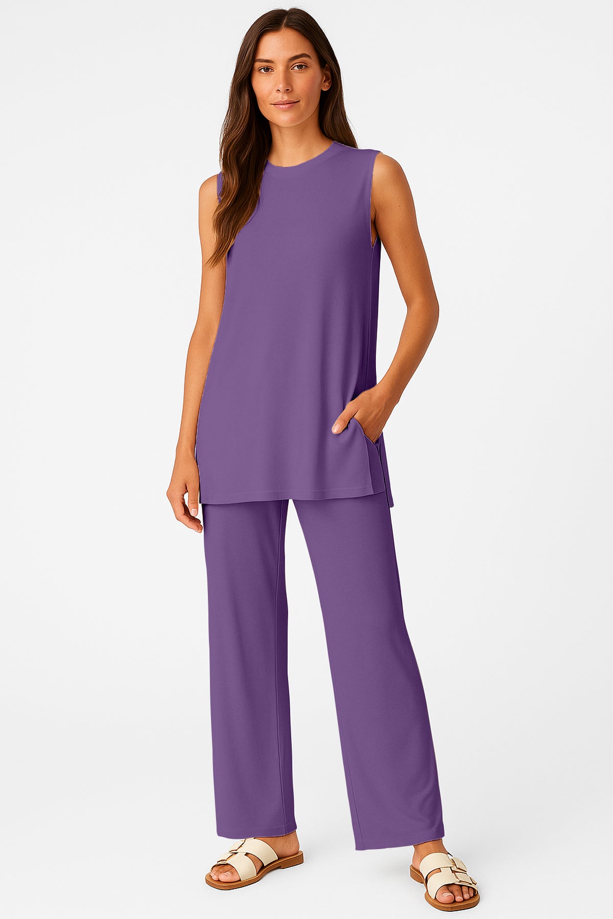 Moomaya Women's Viscose Jersey 2 Piece Lounge Set