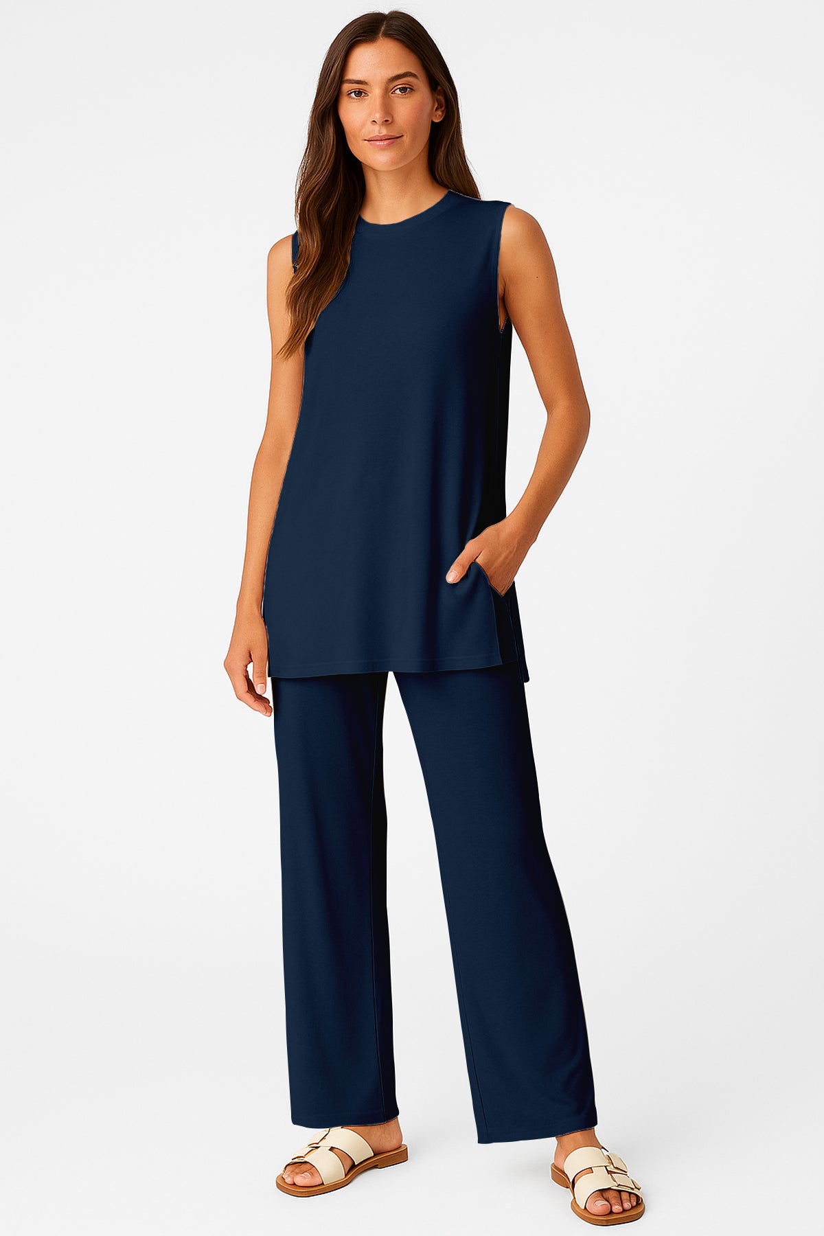 Moomaya Women's Viscose Jersey 2 Piece Lounge Set