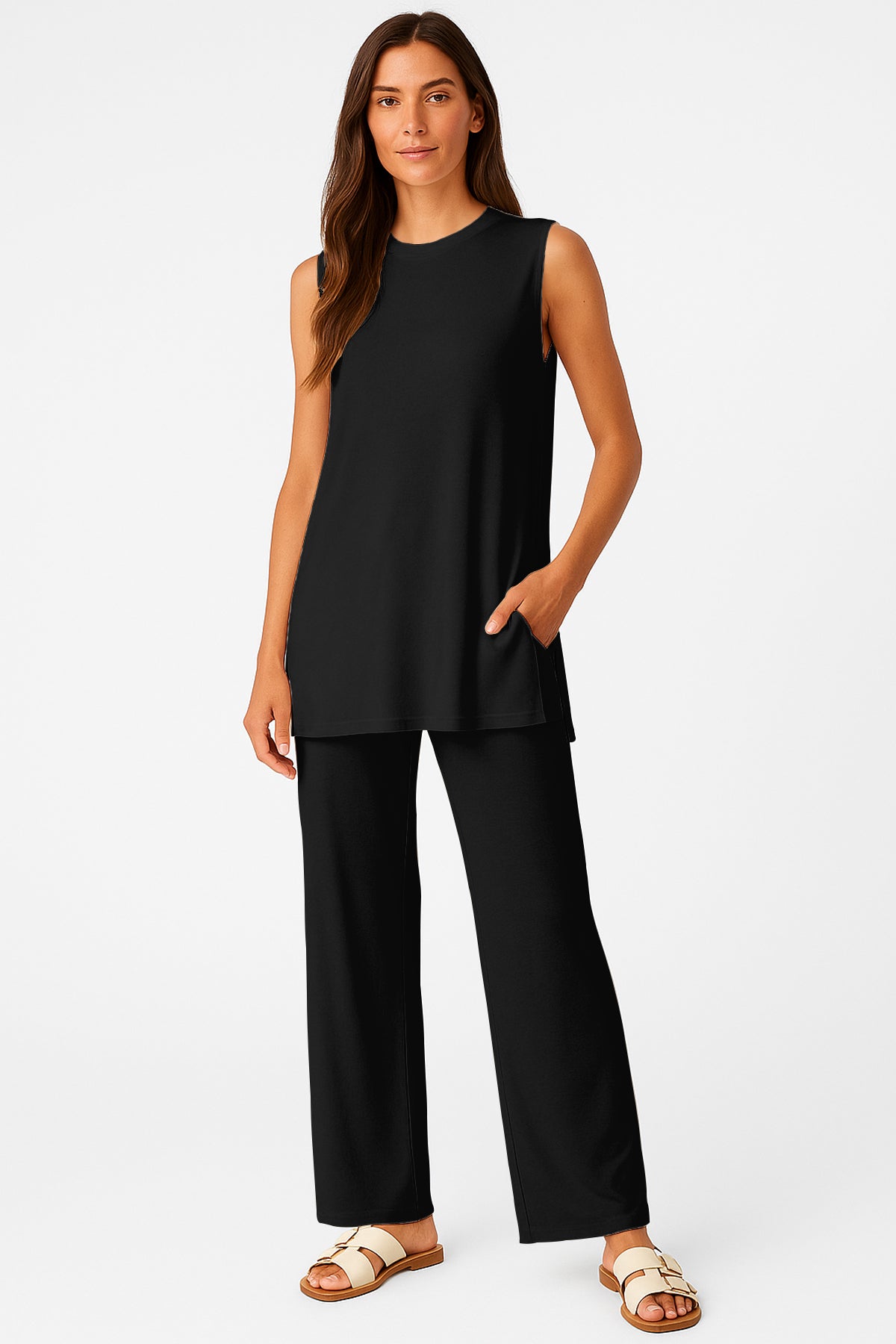 Moomaya Women's Viscose Jersey 2 Piece Lounge Set