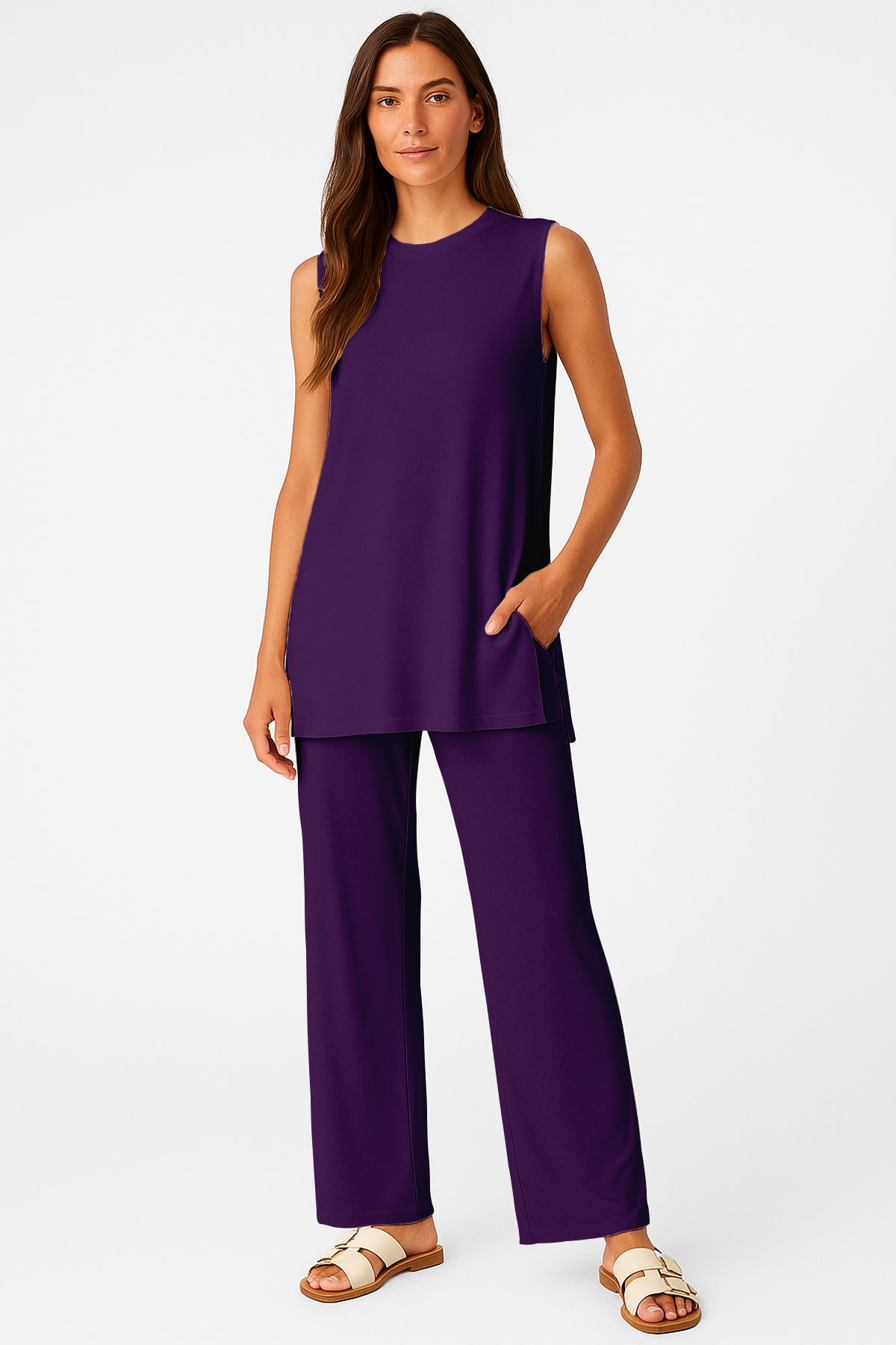 Moomaya Women's Viscose Jersey 2 Piece Lounge Set