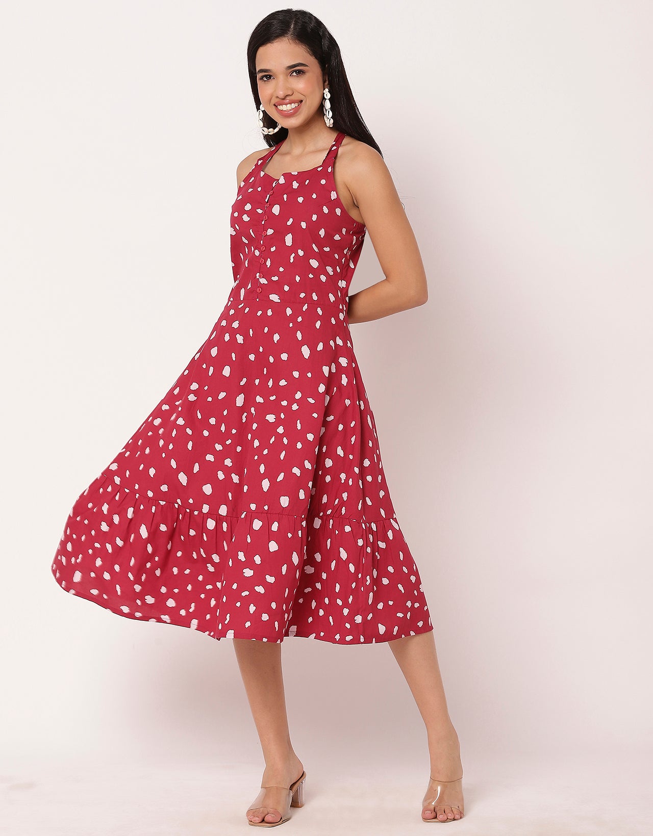 Tiered Dress, Criss-Cross Back