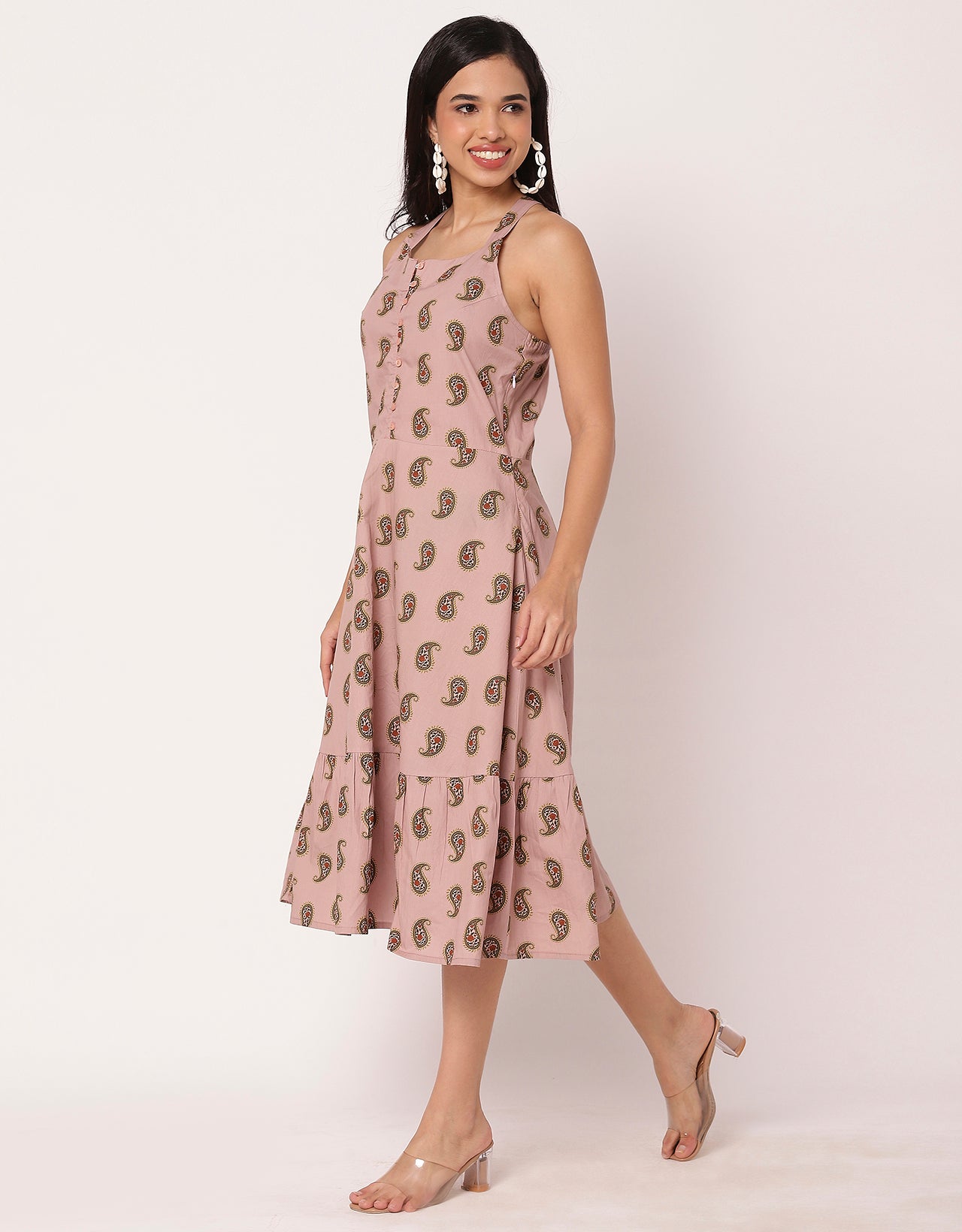 Tiered Dress, Criss-Cross Back