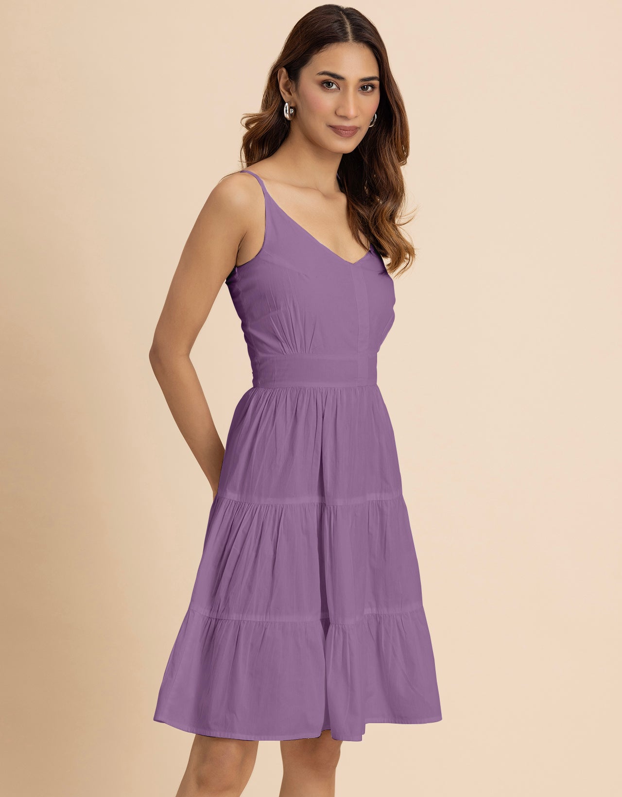 Knee Length Cotton Casual Cute Summer Dress For Women