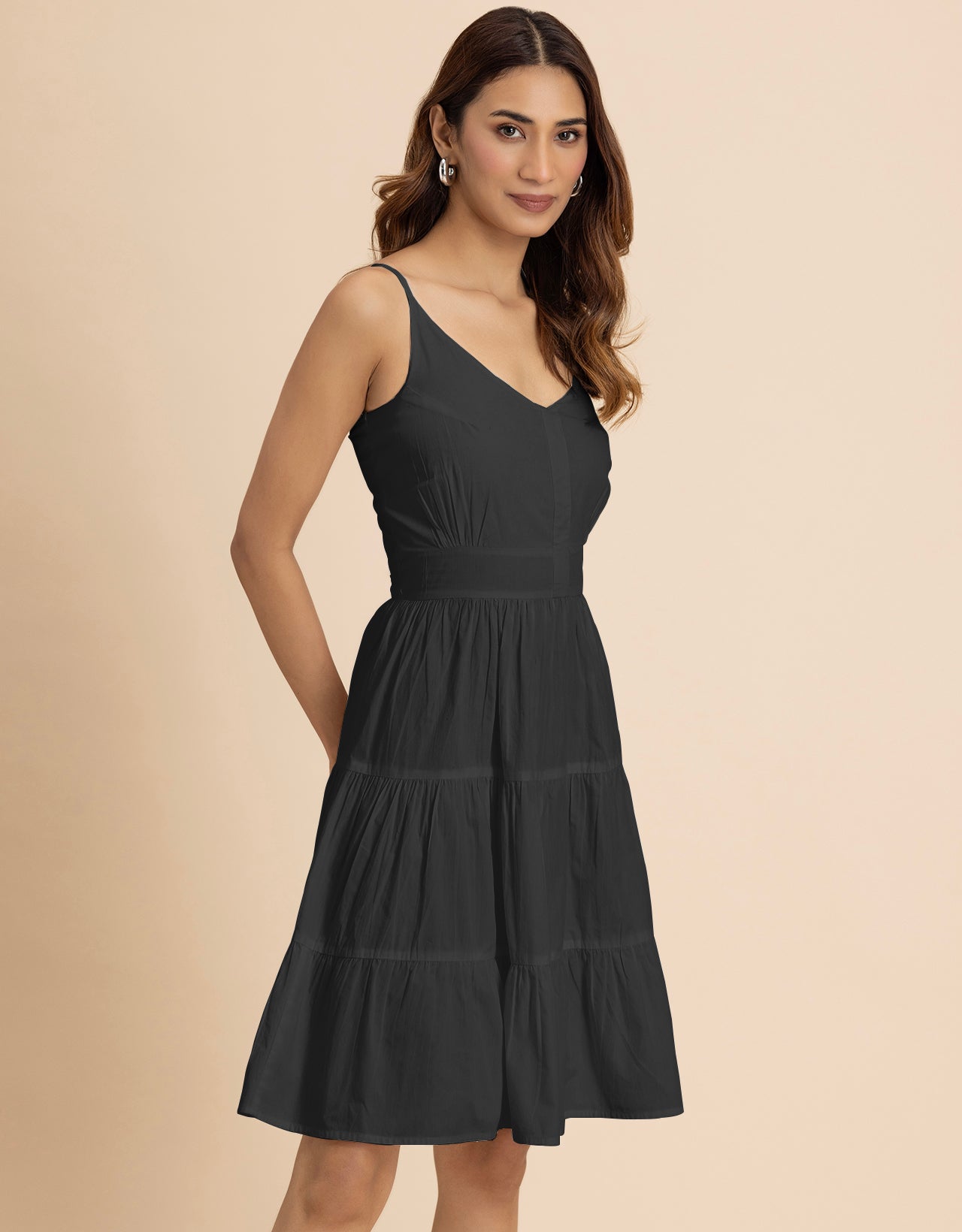 Knee Length Cotton Casual Cute Summer Dress For Women