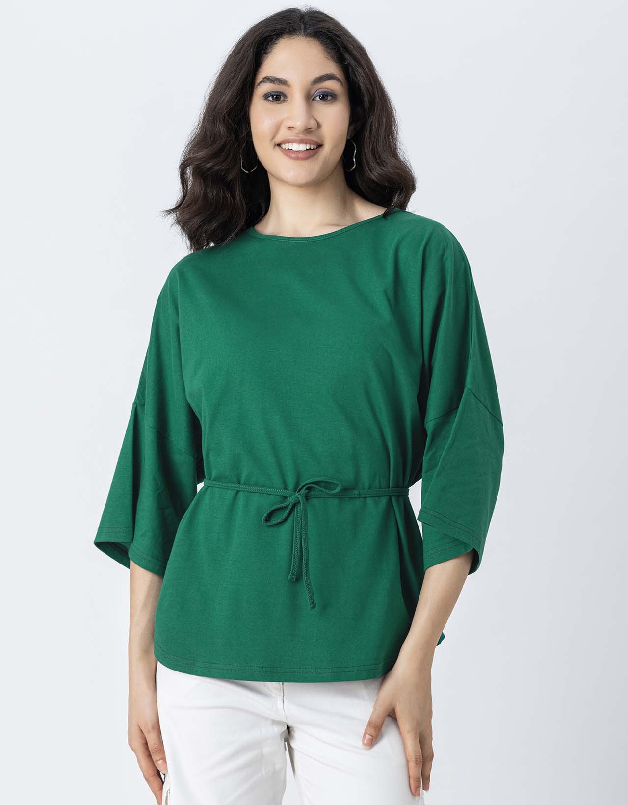 Solid Long Length Top Women Summer Tee