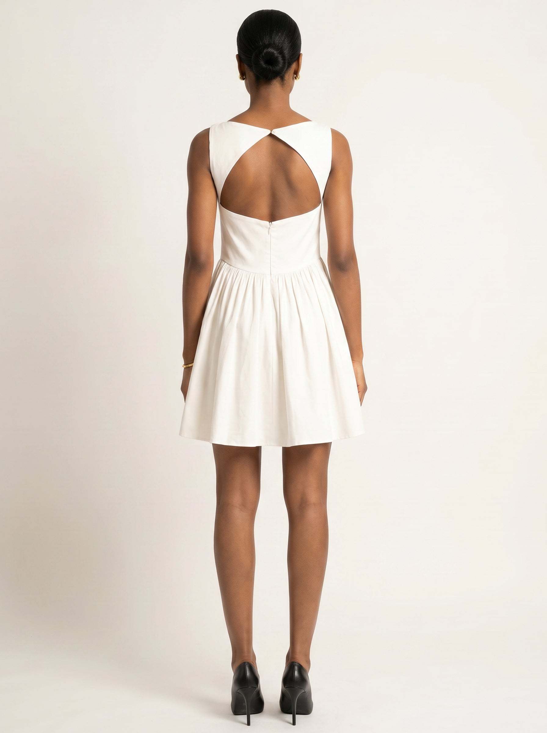 Moomaya Women’s Short Retro Dress, Styled Back Flare Dress for Summer Wear