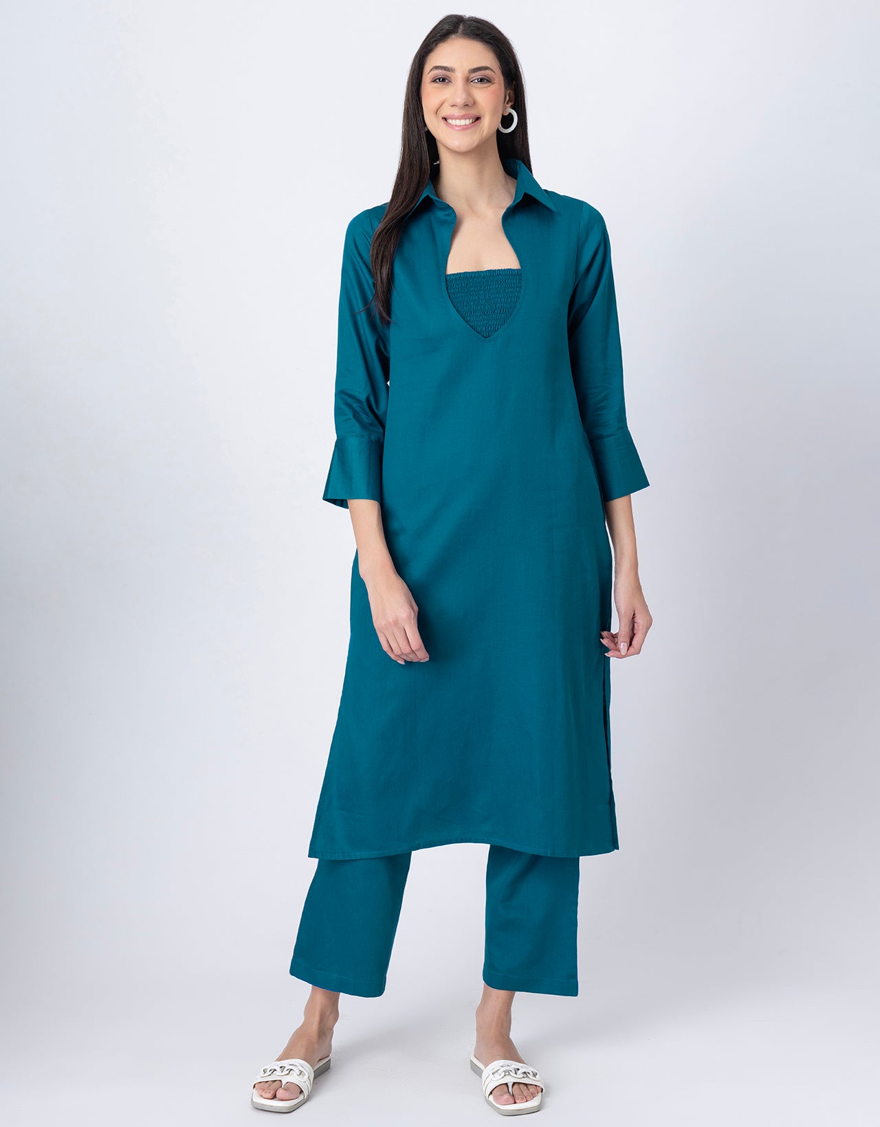 Designer Stylish 3-Pc Indo-Western Women's Kurta & Pants Set