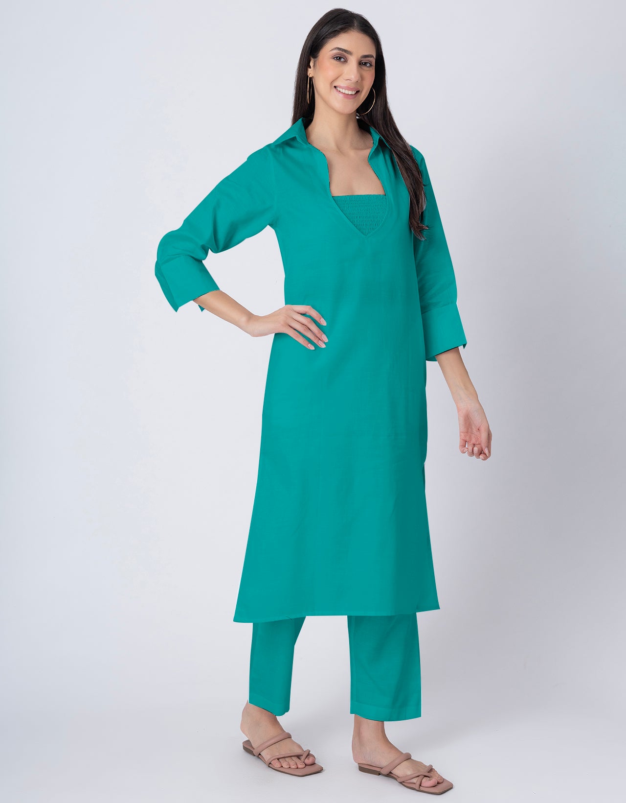 Designer Stylish 3-Pc Indo-Western Women's Kurta & Pants Set