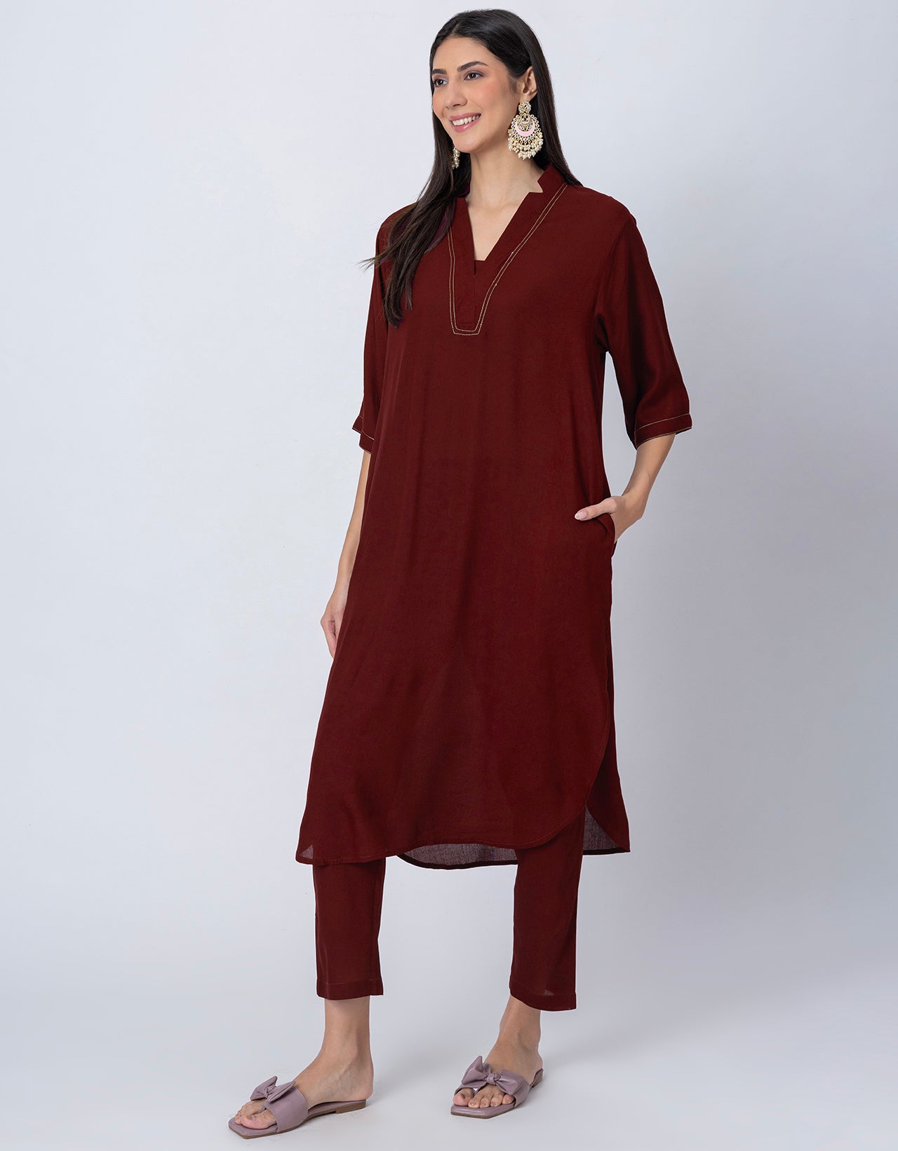 Soft and Comfy Loosefit Kurta and Pants Set For Women's