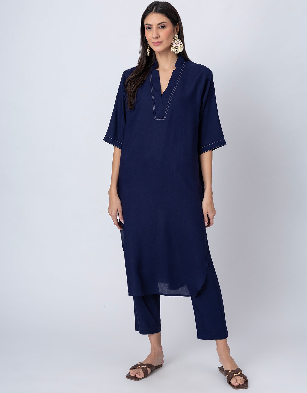 Soft and Comfy Loosefit Kurta and Pants Set For Women's