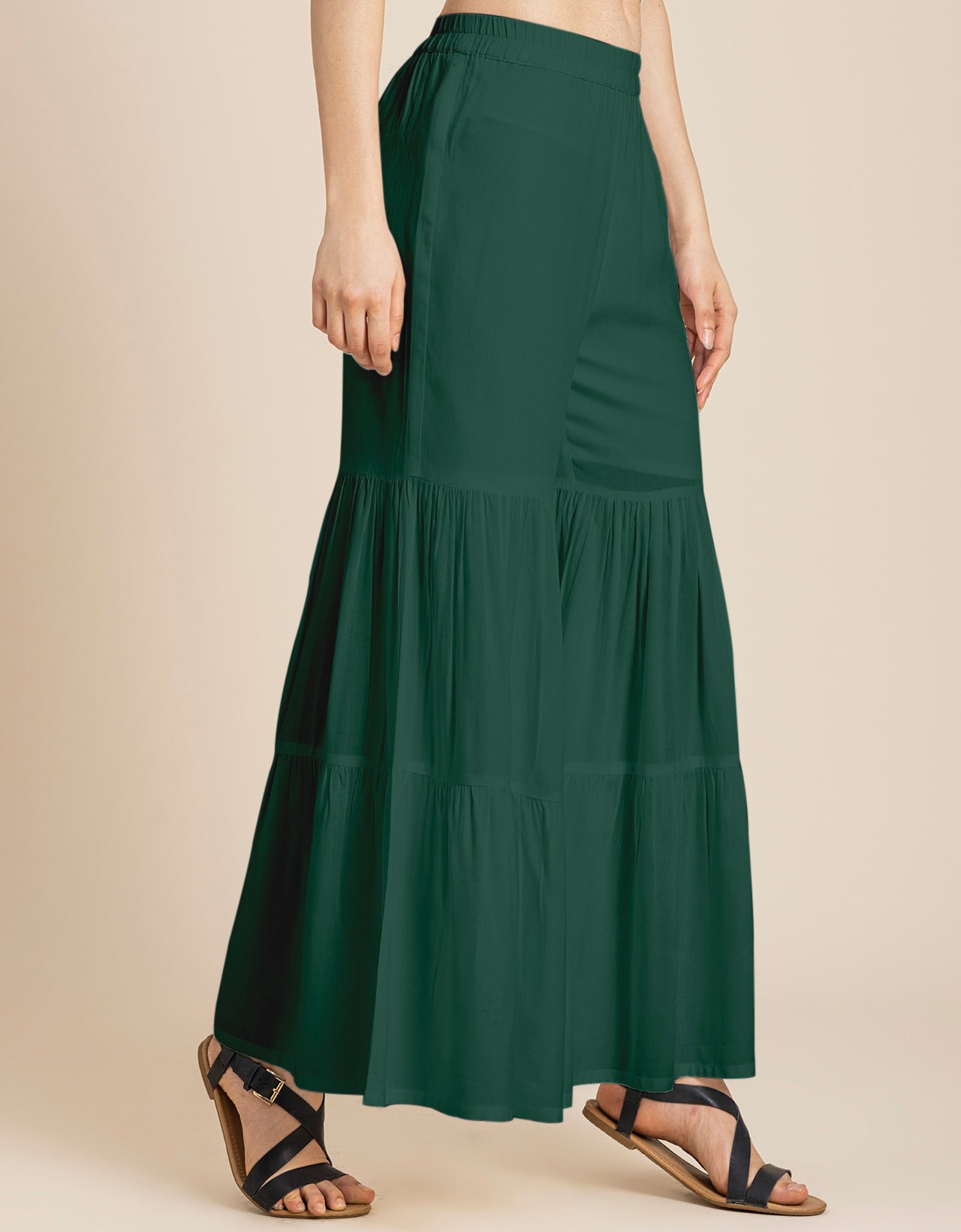 Tiered Palazzo Wide Leg Pant For Women